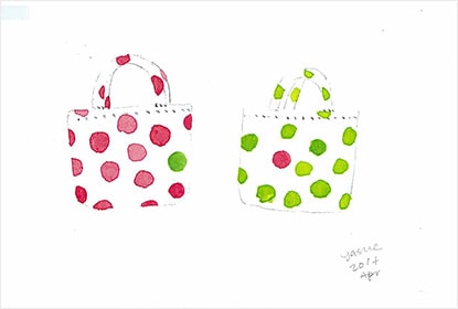 ポストカードに描く小さな水彩画